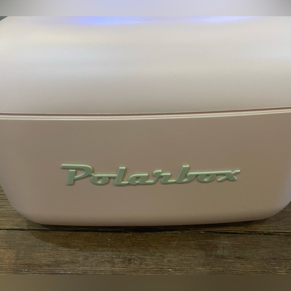 Polarbox Cooler 21Qt Nude Pink Brown Leather Strap New - Picture 4 of 6